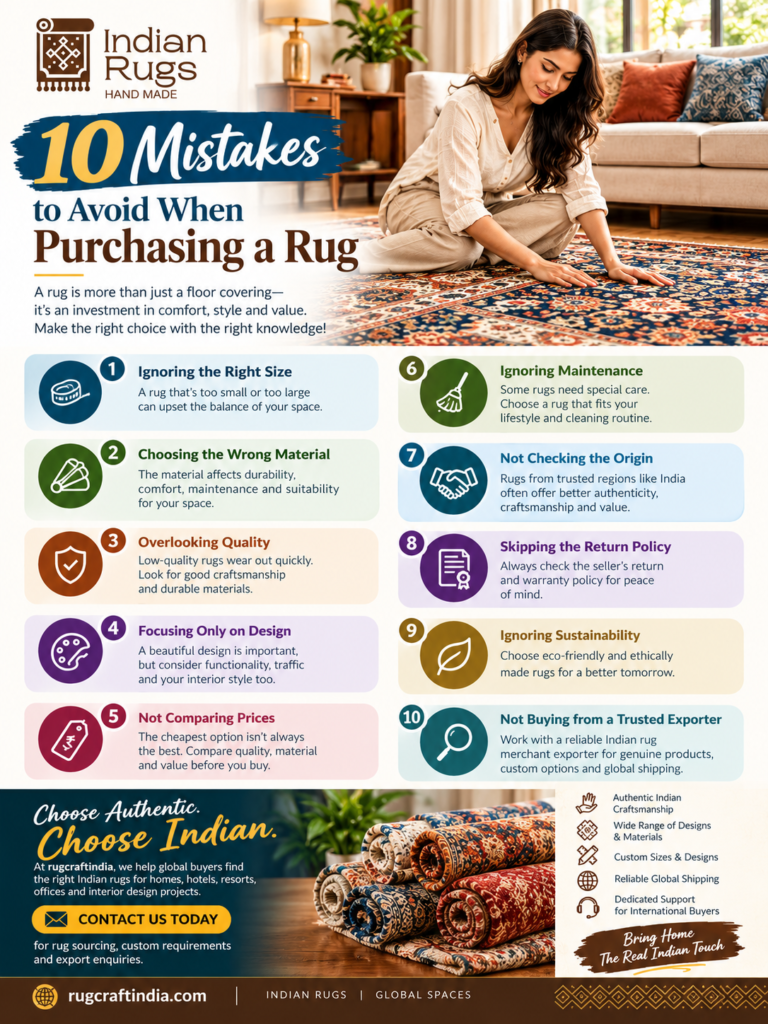10 Mistakes to avoid while purchase a Rug.
