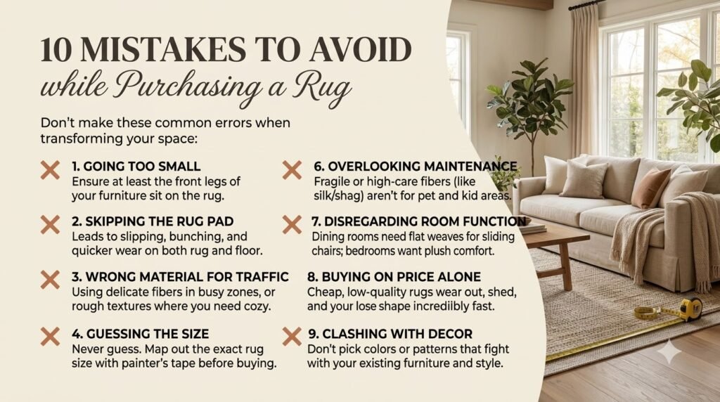 10 Mistakes to Avoid When Purchasing a Rug